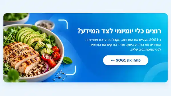 SOG1 – צילום ארוחה והערכת פחמימות